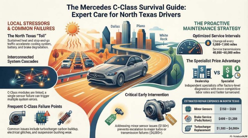 Dịch vụ sửa chữa Mercedes C-Class chuyên nghiệp tại Dallas, Plano &White Rock 