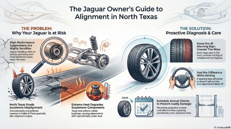 Dịch vụ lốp và căn chỉnh Jaguar chuyên nghiệp ở Plano, Dallas và White Rock 